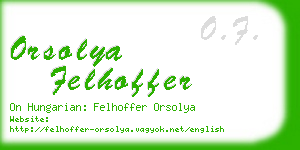 orsolya felhoffer business card